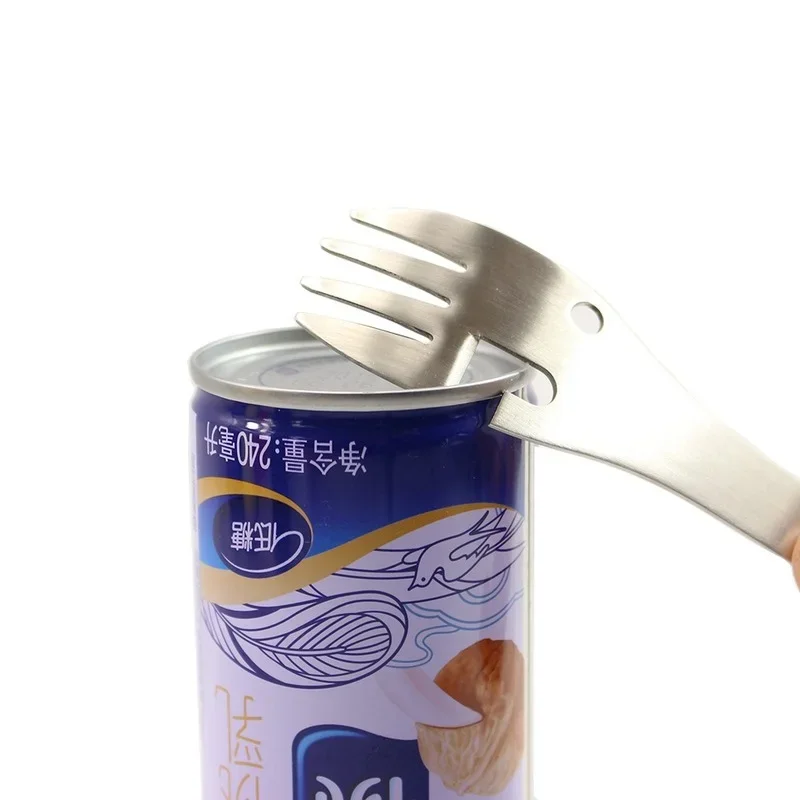 Factory Direct Amazon New Product Stainless Steel Multi-function Fork Spoon Outdoor Camping Picnic Portable Tableware