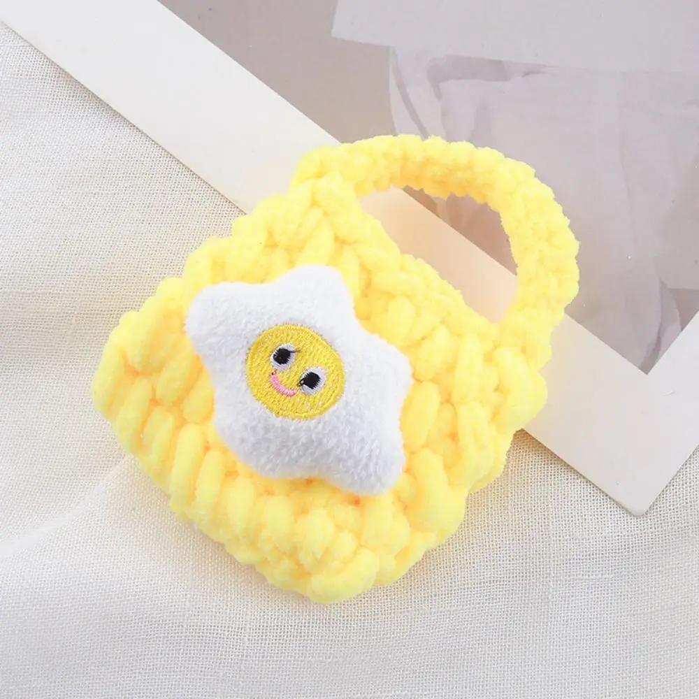 Плюшевая вязаная мини-сумка для наушников