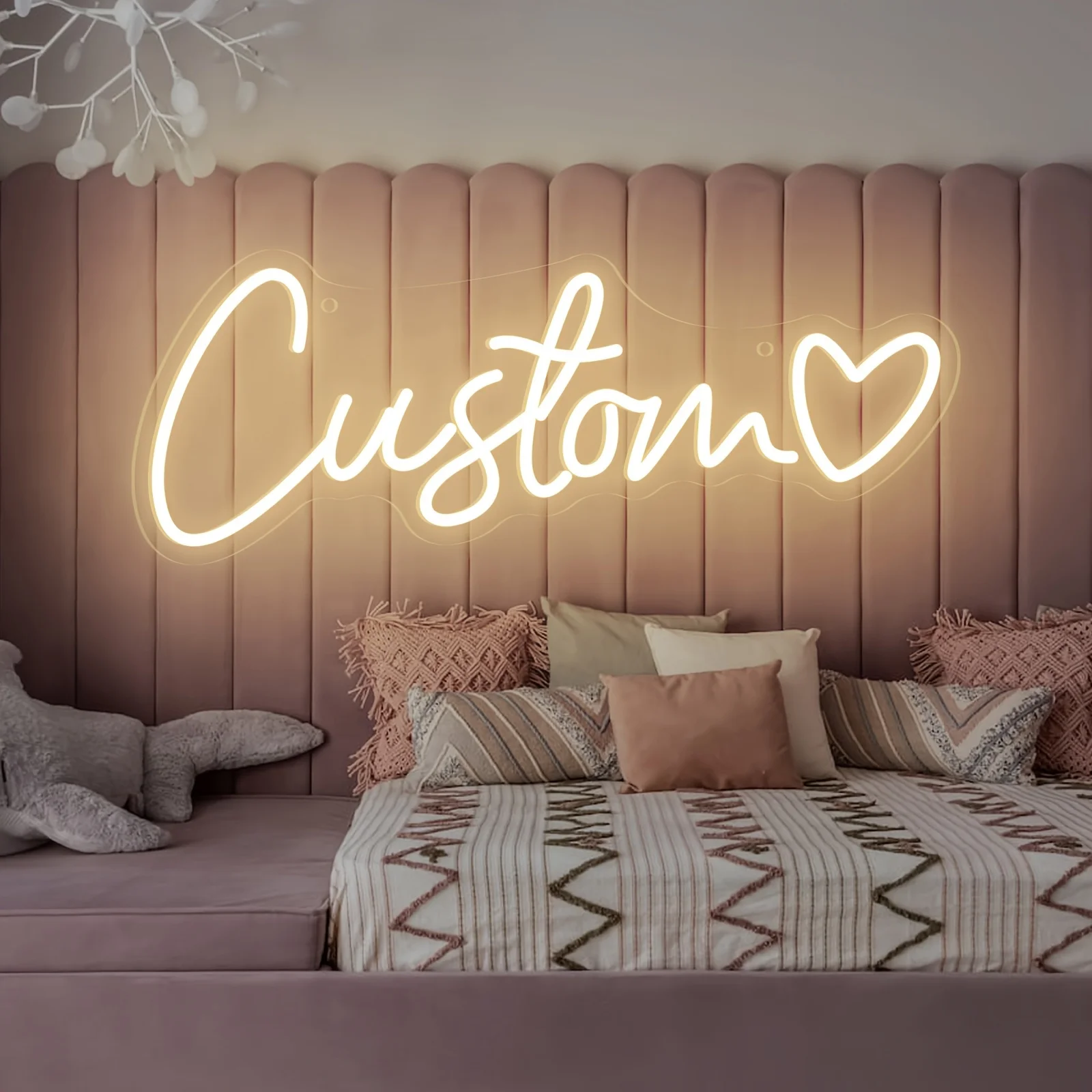 

Custom LED Neon Sign USB Powered Name Sign Personalised Wall Decor for Wedding Birthday for Parties Halloween Christmas Gifts