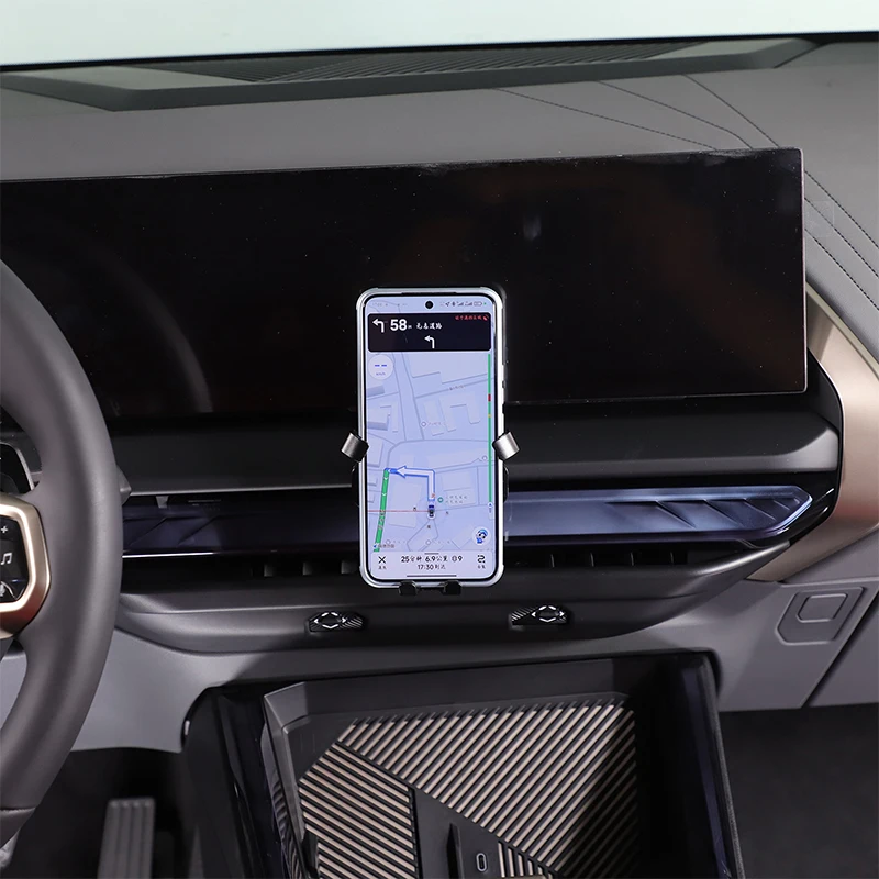 

metyoucar For BMW X3 G45 2025-2026 ABS Black Car Phone Holder GPS Navigation Rack Interior Car Accessories