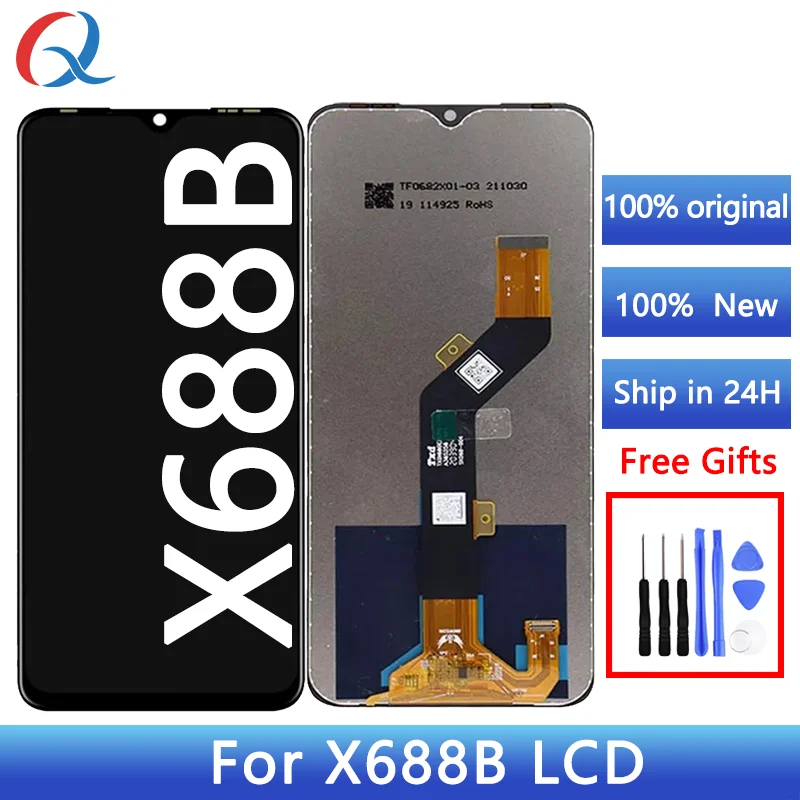 6.82\'\' For Infinix Hot 10 Play LCD x688b display Touch Screen Digitizer Assembly For Infinix Hot 10 Play X688C X688B LCD