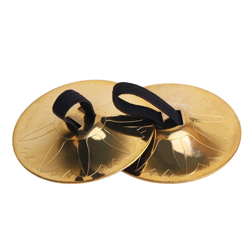 

2pcs Copper Finger Cymbals Small Finger Cymbals Belly Dancing Mini Cymbals Musical Instrument Saucers Dance Accessories