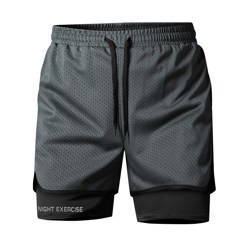 Summer Men Loose Basketball Training Shorts American Style Outdoor Sports Shorts Men Fitness Quick-Drying Breathable Mesh Shorts