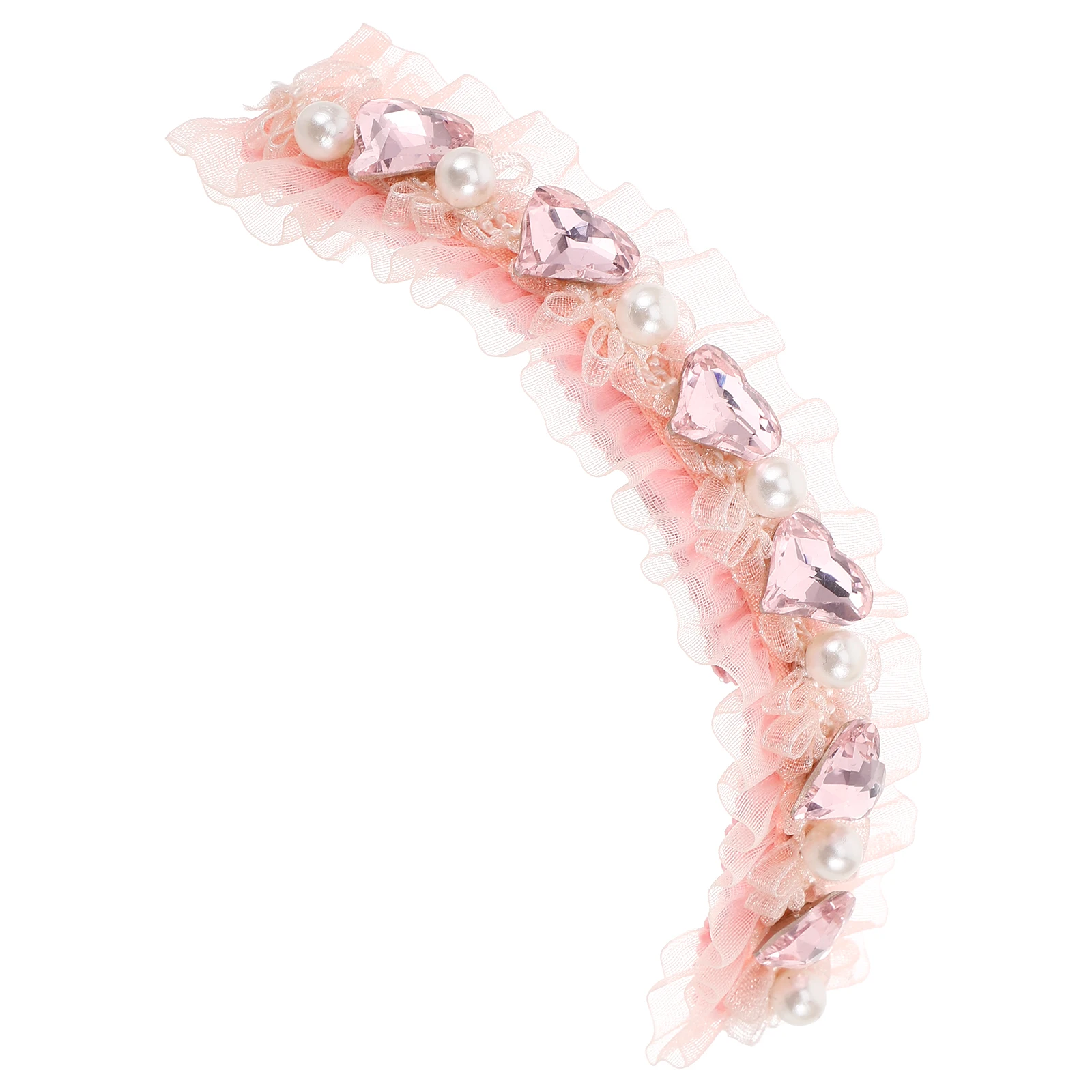 

Pet Love Pearl Hairband Clips Soft Lace Headwear Polyester Crown Bows Hairpin Barrettes Dog Accessories Grooming Clips