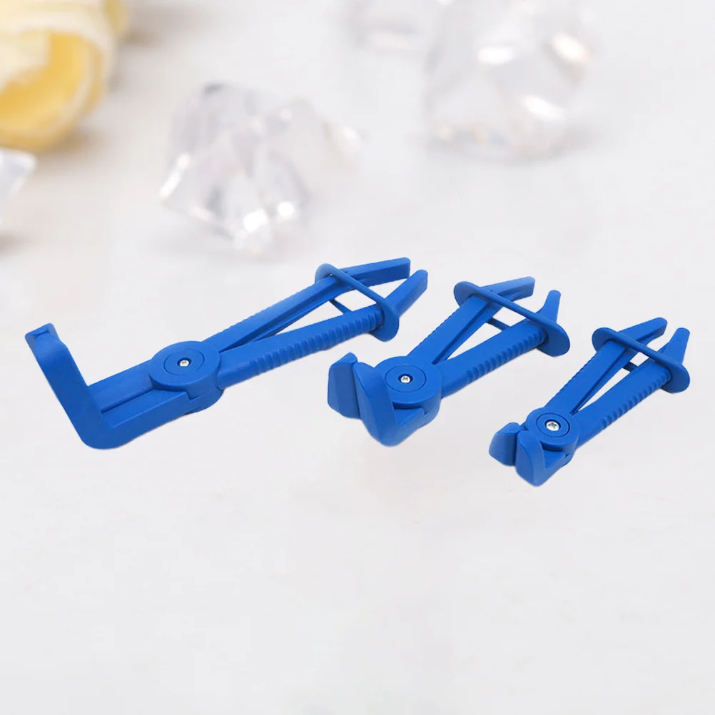 Pinze di intercettazione per tubi per auto da 3 pezzi Strumento di serraggio professionale blu per linee dei freni del carburante Riparazione del tubo del radiatore leggero