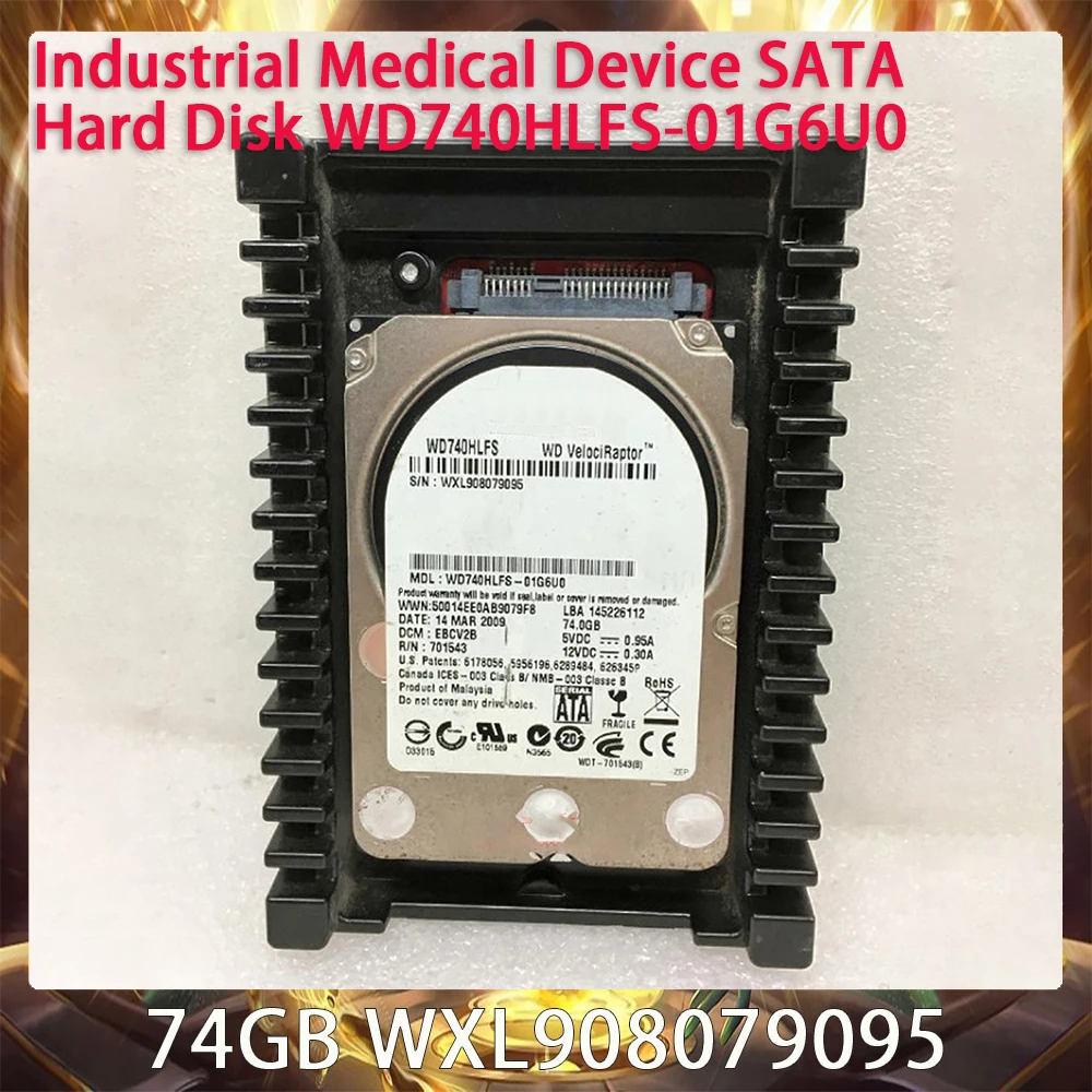 Perangkat Medis Industri Asli SATA Hard Disk WD740HLFS-01G6U0 untuk Hard Drive Western Digital 74GB WXL908079095 Bekerja dengan Baik