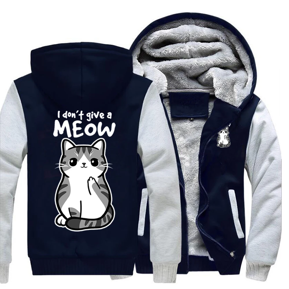 

Cats Cute Cat Funny Kawaii Cats Meow Jackets 2022 New Hoody Sweatshirts Tracksuits Winter Warm Fleece Casual Hoodies Men