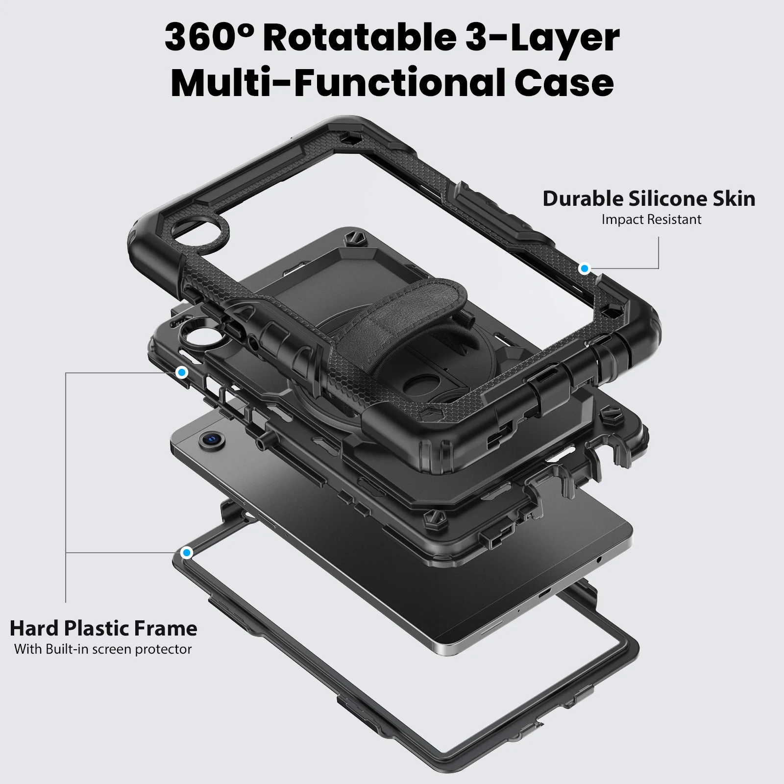 With Screen Protector Case For Universal Samsung Galaxy Tab A11 2025 A9 2023 8.7