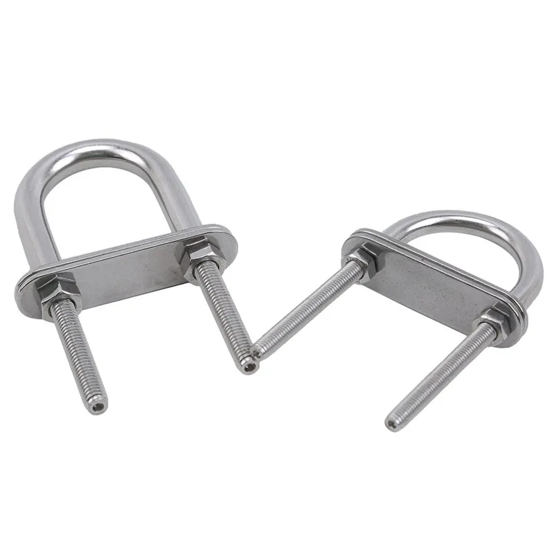 U Bolt M5 M6 Stainless Steel Fillet U-clip With Baffle Nut Combination U-shaped Buckle Bolt U-shaped Screw U Pipe Clamp