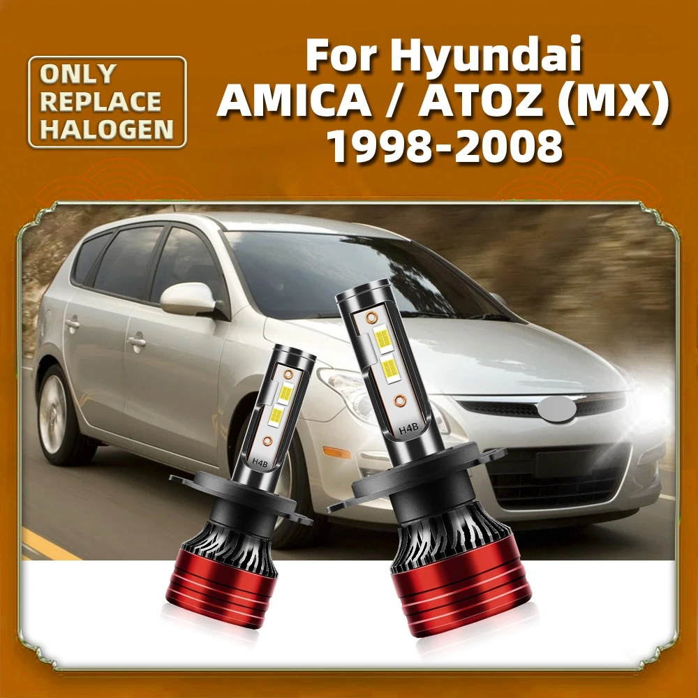 

Led Headlight Bulb 120W Diode Lamps Car 12V For Hyundai Amica / Atoz (MX) 1998 1999 2000 2001 2002 2003 2004 2005 2006 2007 2008