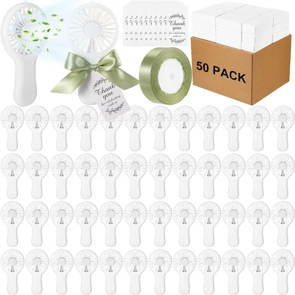 

50 Set Bulk Small Wedding ans or Gts 3 Speed Mini Handheld Personal USB Wedding Travel an with Card Git Bags or Birthday Party G