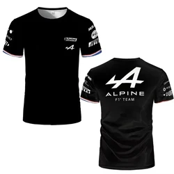 Tuta da corsa F1 2024 New Alben Team Alpine Summer t-shirt girocollo a maniche corte abbigliamento sportivo Casual da uomo