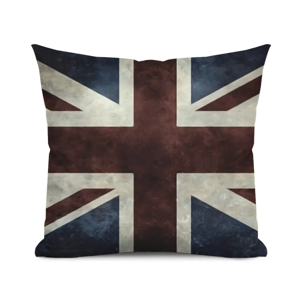 A grunge looking distressed Union Jack uk version Cushion Office Classroom Chair Cushion Couch Pillow Bedroom Floor Winter Thick