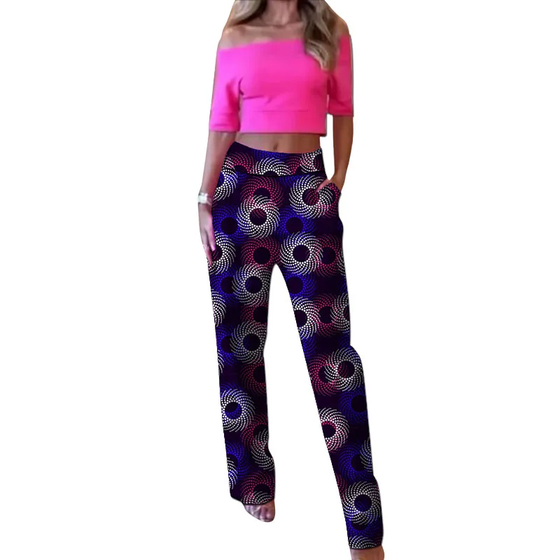 Women's Straight Pants Original Design African Print Trousers Female Ankara Outfit Traditional Bottom Tailored