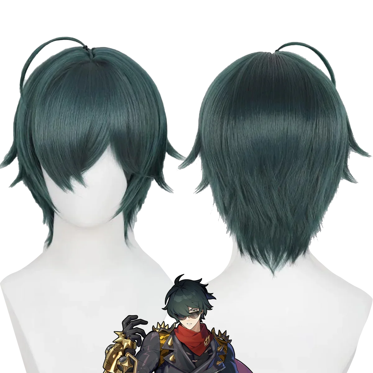 남자 Zenless Zone Zero Belle 코스프레 짧은 가발