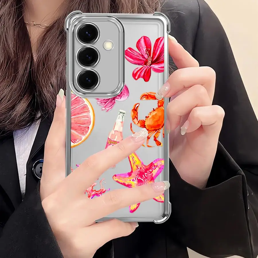 Case for Samsung Galaxy A13 A25 A15 A26 A21s A52 A17 A35 A36 A33 A16 A24 Phone Cover Ocean Tropic Hibiscus Days