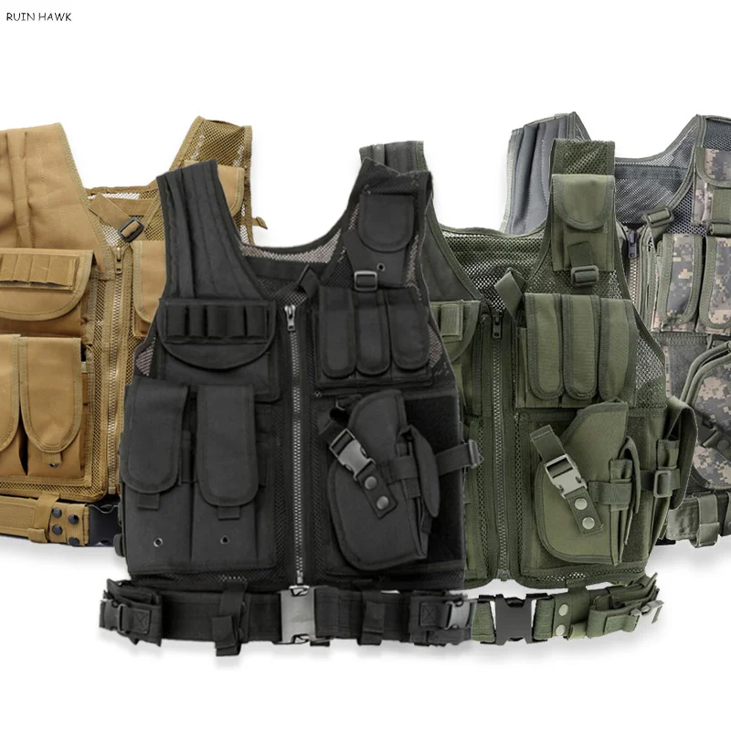 

Police Training Combat Armored Equipment Military Tactical Vest Army Paintball Hunting Air Gun Vest Molle Protective Vest