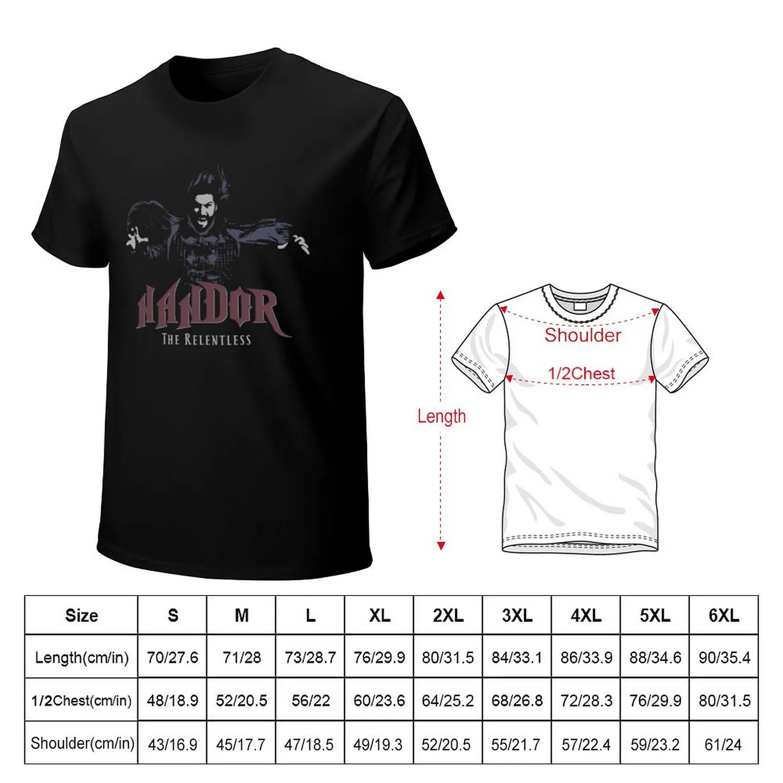 Nandor Relentless - The Shadows Nandor The Relentless T-Shirt Functional Casual Short Sleeve Tee