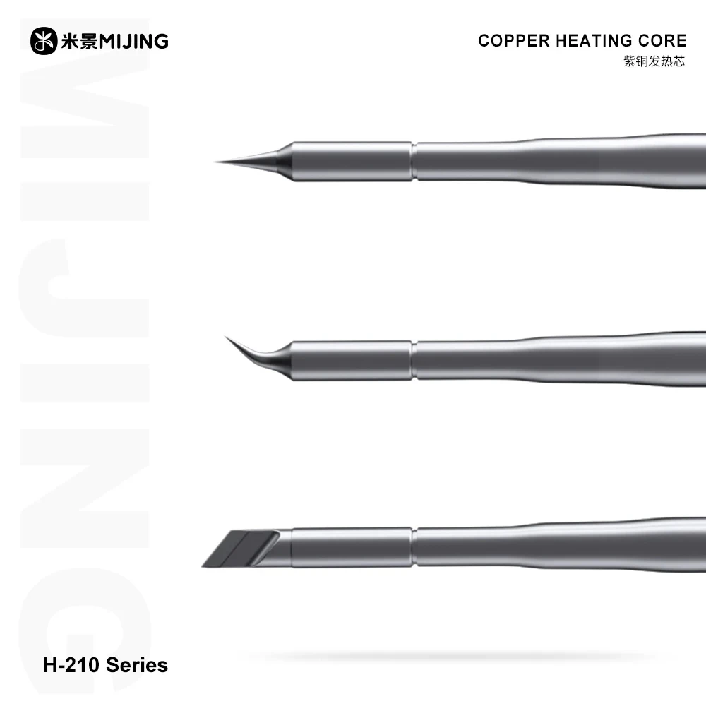 MIJING H210 High-Precision Soldering Tips Copper Heating Core Soldering Tip for Mobile Phone PCB Chip Repair SMD Welding Tool