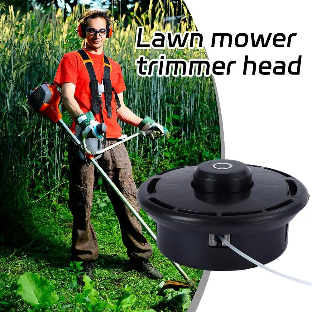 Universal Trimmer Head for Brush Cutter - Tool-Free Auto Feed String Head, Fits Steel & Nylon Line, Grass Trimmer Accessory