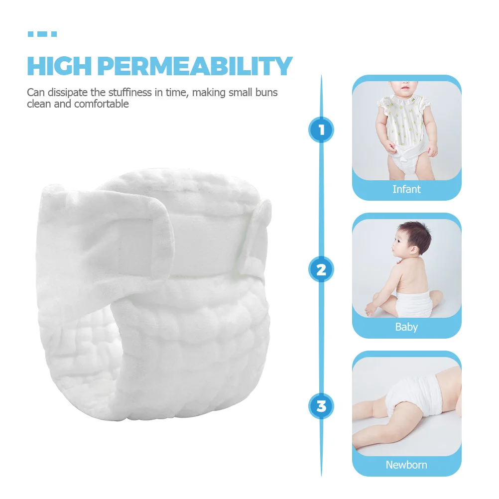 5 قطعة حفاضات الطفل السراويل قابلة لإعادة الاستخدام قابل للغسل حفاضات القماش لحديثي الولادة مانعة للتسرب ليلة الجافة لينة الجلد ودية ماصة حفاضات #5