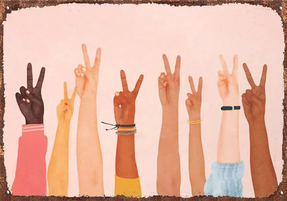 Настенное искусство мира, принт плаката мира, плакат Black Lives Matter, новый жестяной знак, металлический плакат в стиле ретро, поделки для украшения домашнего пива