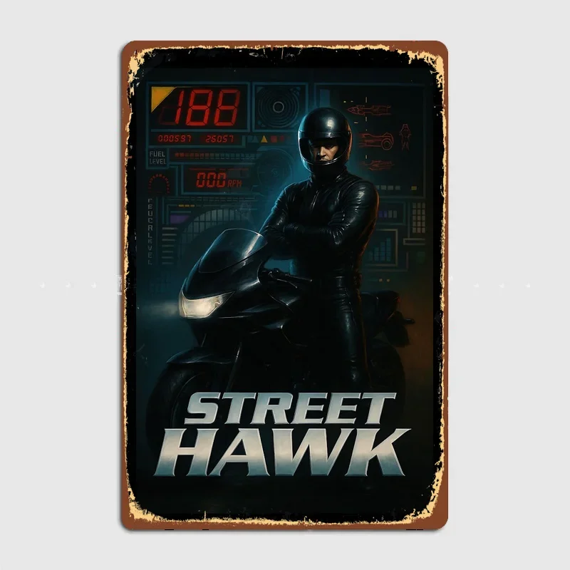 Street Hawk Spectrum Game Poster Metal Custom Sign Living Room Wall Indoor Decor Room Decoration Bedroom Posters Home Decor