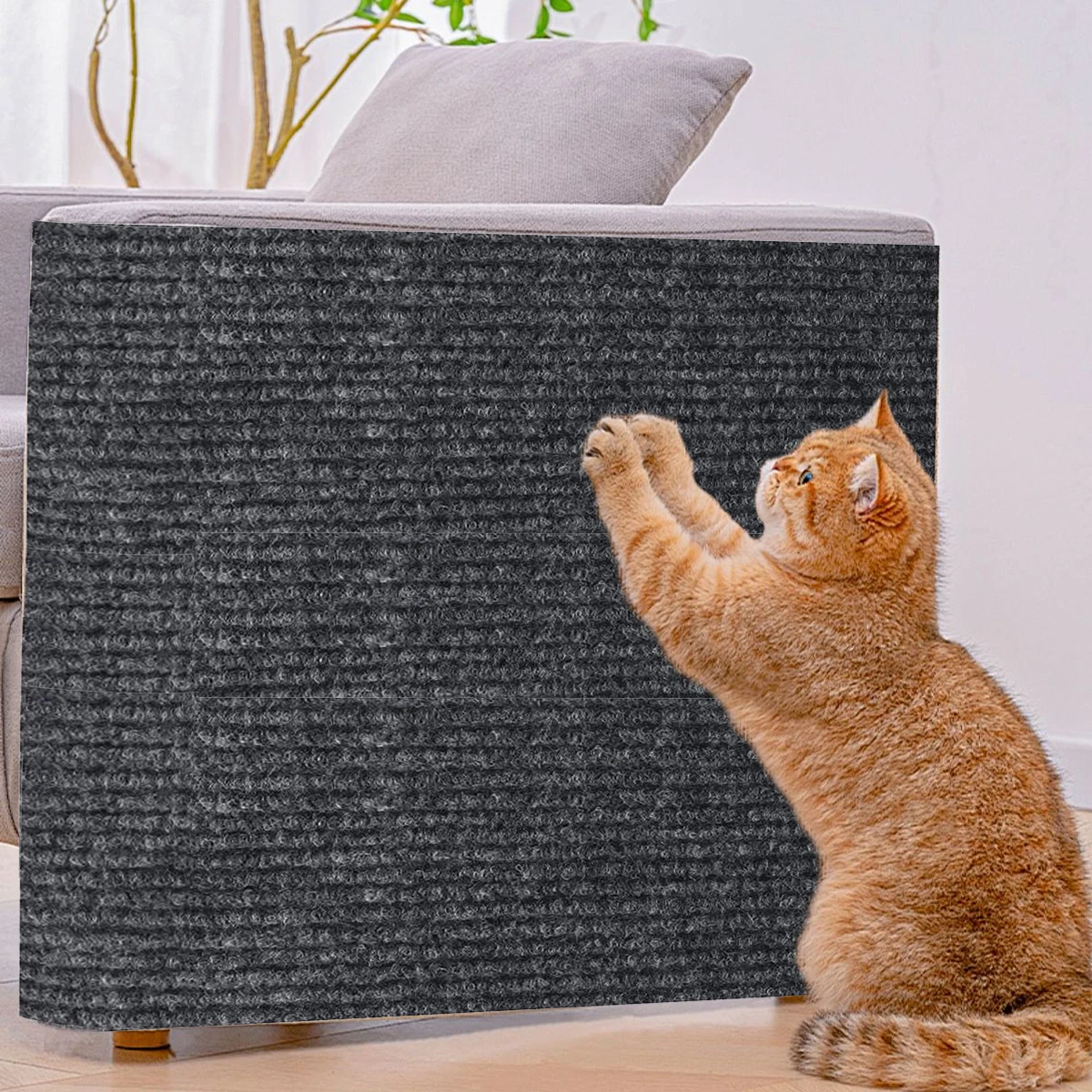 

30/40Cm Self adhesive Cat Scratch Carpet Pet Climbing Mat for Trees Pet Toys Sofas Furniture Protection Mats