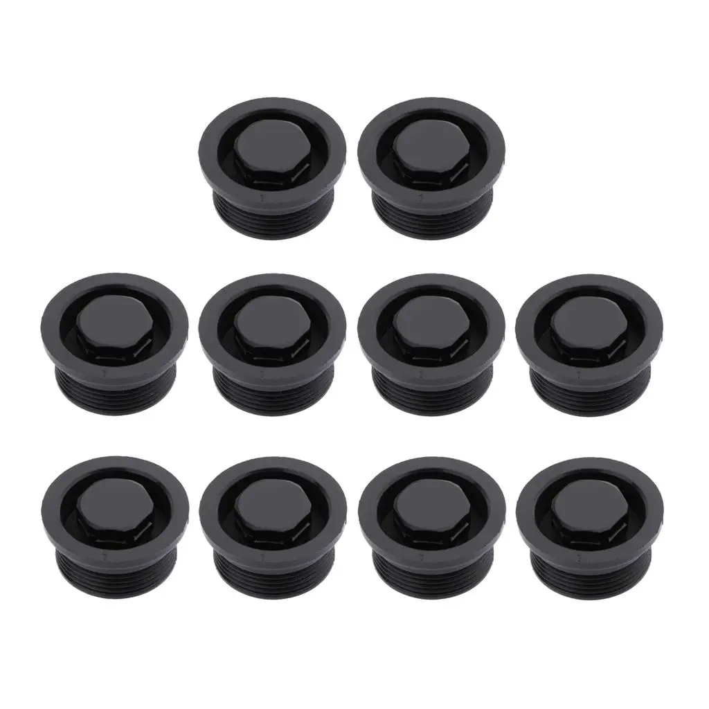 10x Black Plastic Vent Plug for Waterproof and Durable Paddle Board Surfboard