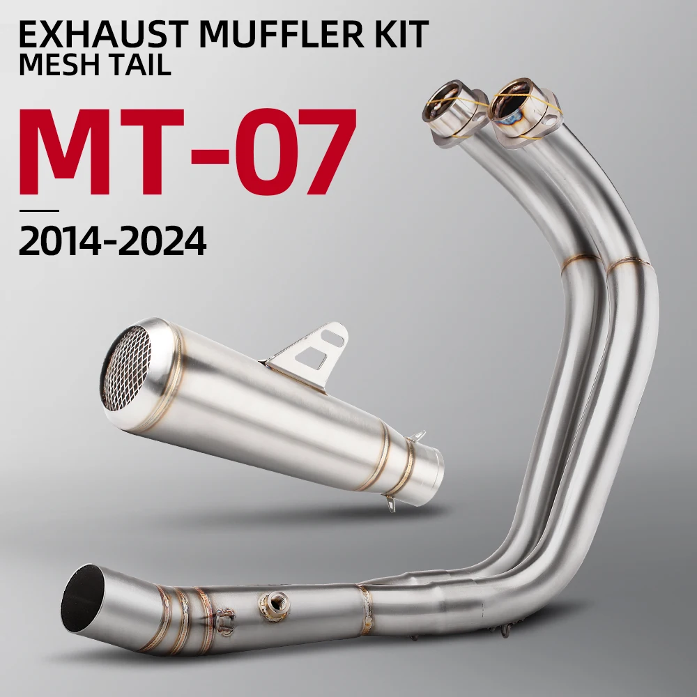 

For YAMAHA XSR700 MT07 FZ07 2014-2024 Full exhaust system S1 Motorcycle Exhaust Pipe Muffler Full System Exhaust