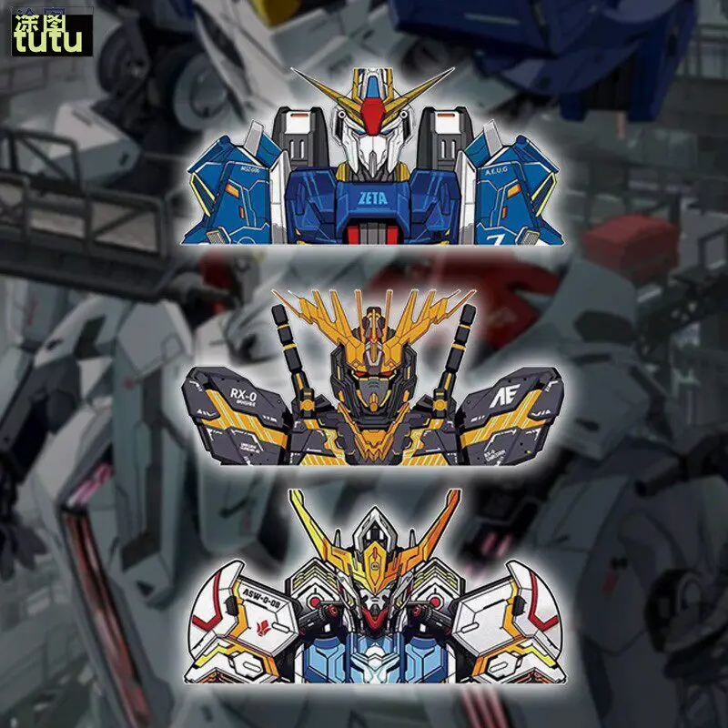 Gundam Mobile Suit Robot Anime Motorcycle Reflective Scratch Occlusion Decorative Sticker