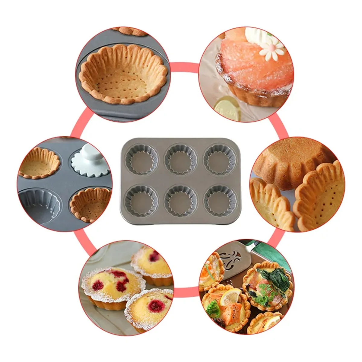 Flower Lace Carbon Steel Bakeware Mold Fruit Egg Tart Mini Cupcake Biscuit Mold Cookie Pie DIY Mould