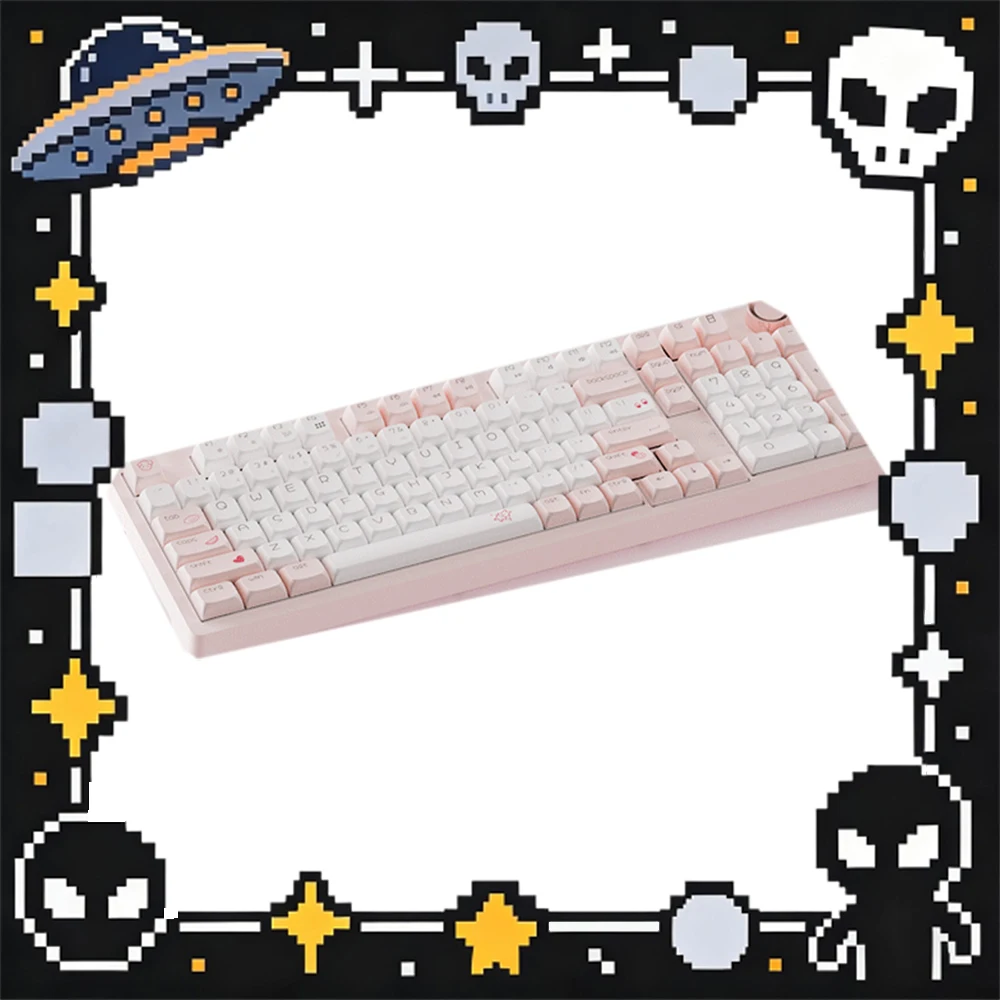 Teclado Mecânico SKN Qinglong 4.0 Ultra 99 Teclas Tri-Modo Sem Fio 8K Gasket Teclado Personalizado para Jogos e Escritório para PC e Laptop