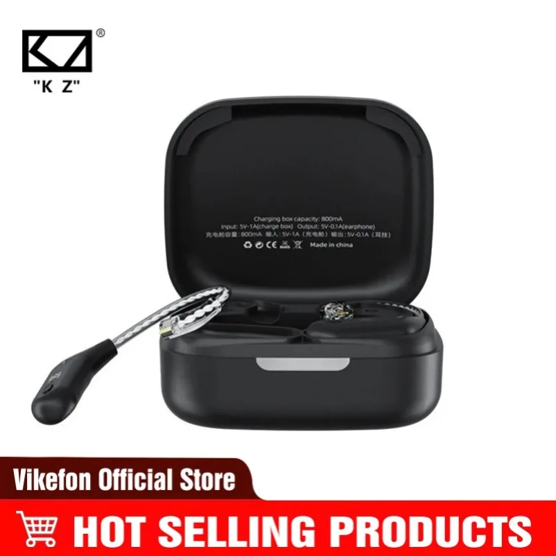 

KZ AZ09 Беспроводной кабель для обновления Bluetooth-совместимый 5.2 HIFI Беспроводной ушной крючок C PIN-разъем с чехлом для зарядки