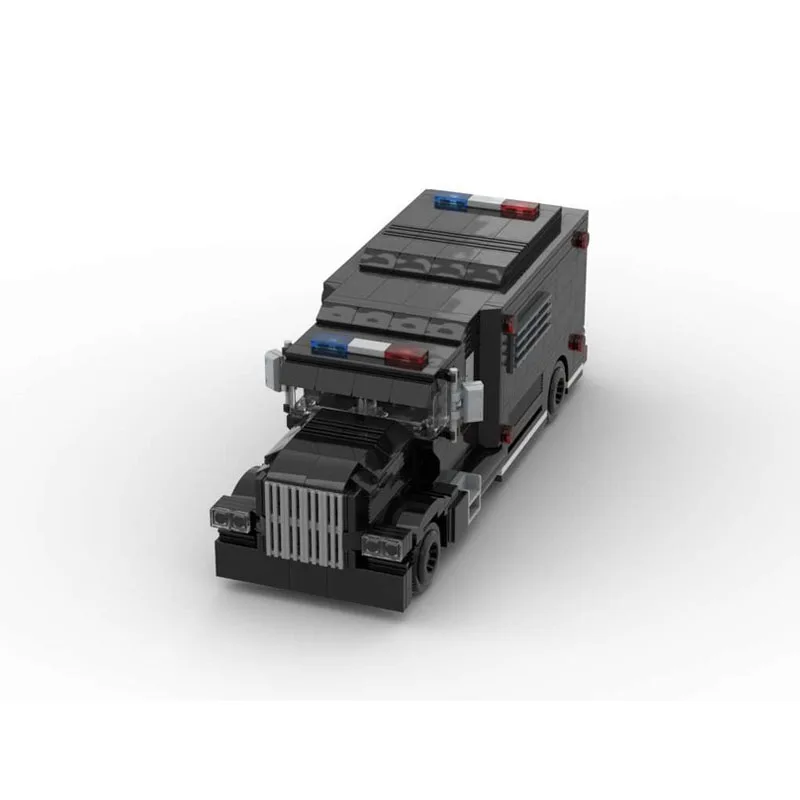 

MOC-86383 New Urban Classic Police SWAT Truck Building Block Model 661 parts MOC Creative Boys Children's Birthday Toy Gift