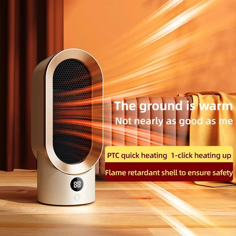 Portable Electric Fan Heater Mini Radiator Desktop Warmer Machine Heaters For Winter PTC Ceramic Heating For Home Bedroom Office