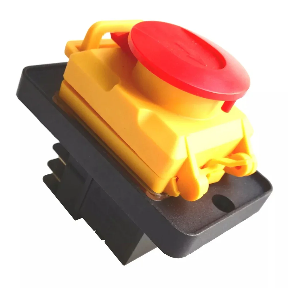 1pc 220V 6 Pins Pushbutton Switch Industrial Waterproof Electromagnetic Push Button Switch For KJD22 For Lathe Machine Table Saw