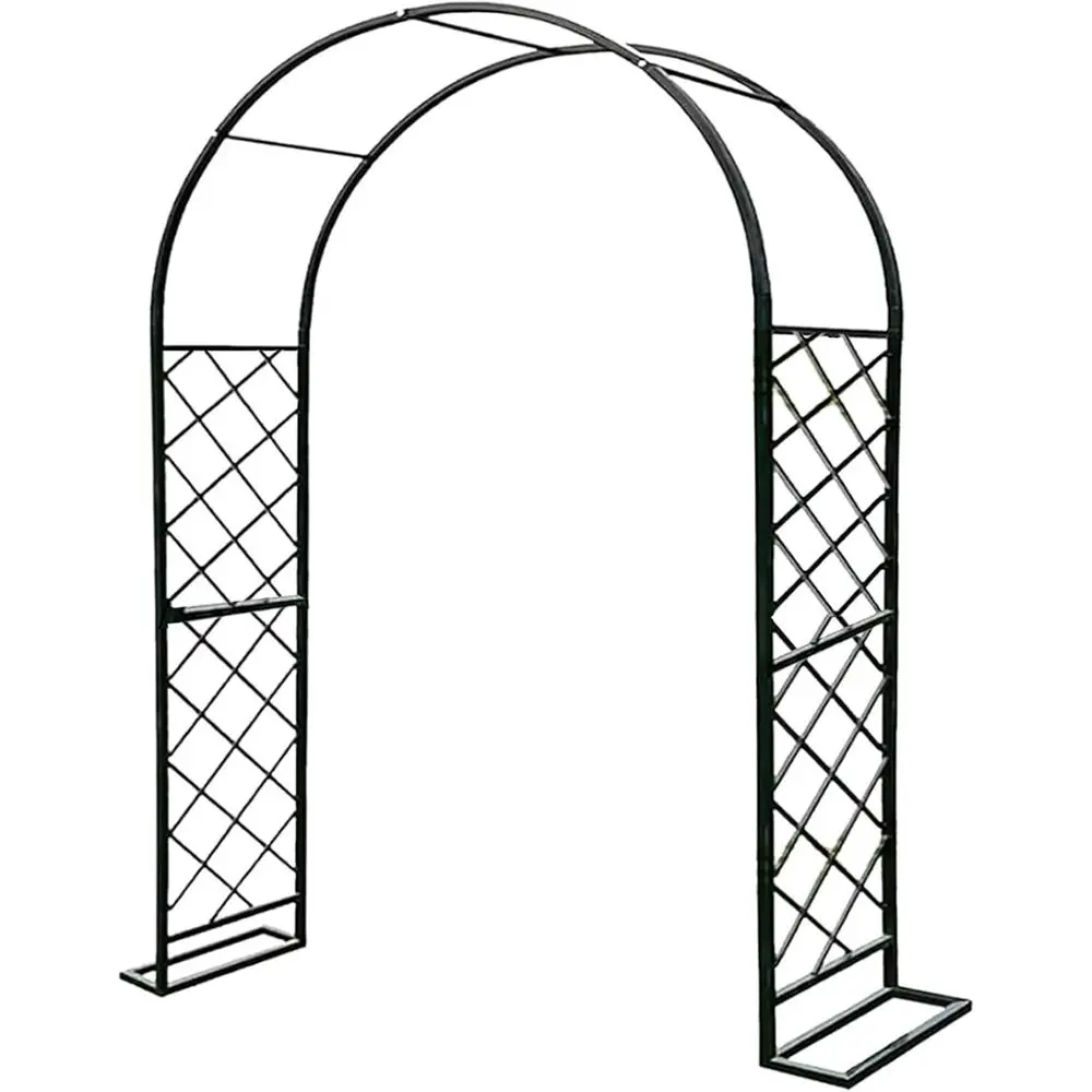 

Rose Arches Garden Arbor for Climbing Plants Weatherproof Trellis for Roses, Vines Outdoor Decor Sturdy Powder-Coated Metal Fram