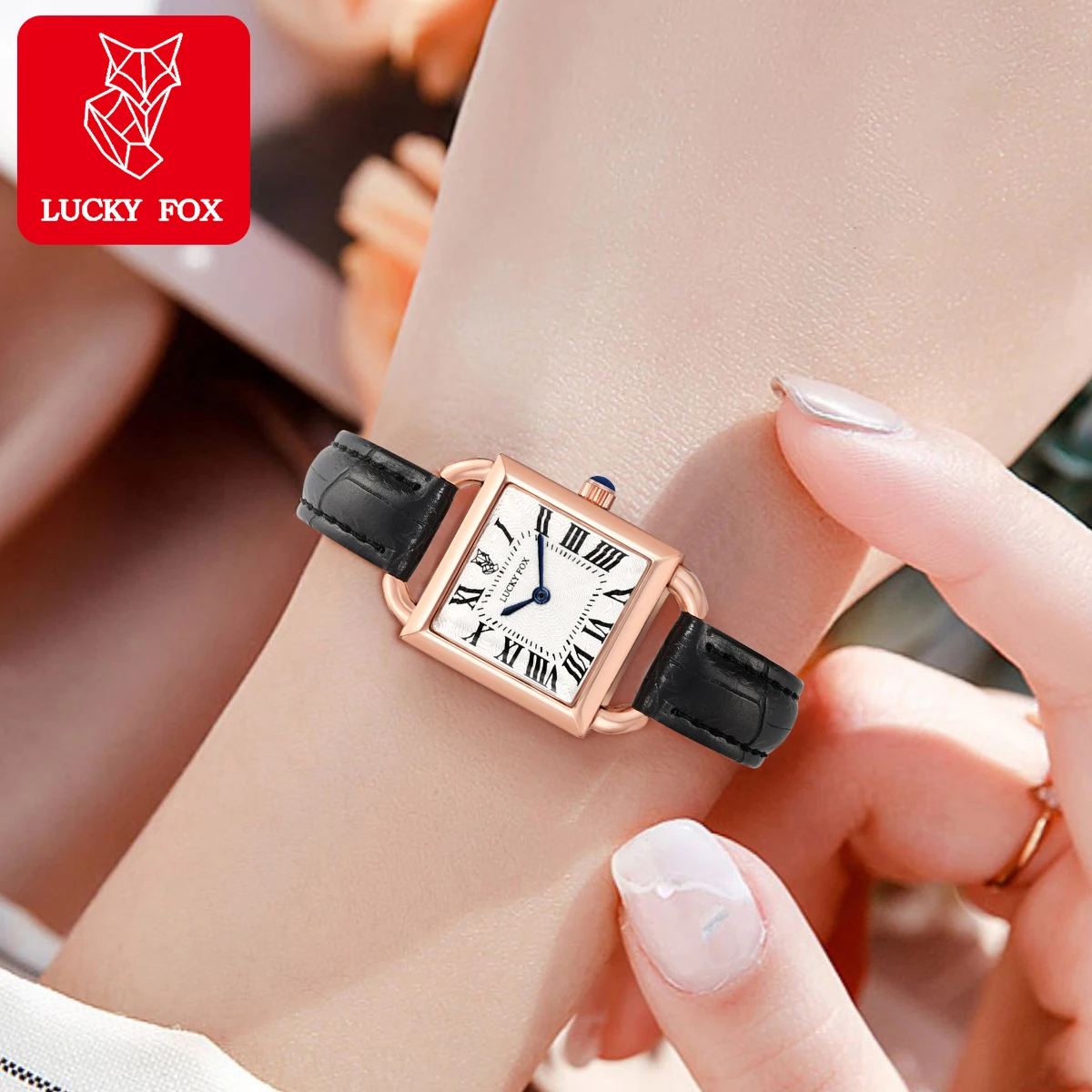 Luxury And Fashionable Women's Watch Set Pu Leather Strap Women's Quartz Watch Women's Gift