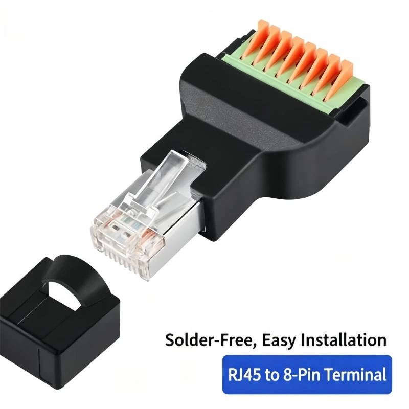 RJ45 Wire Link with 8 Position Spring Press Slots for Monitoring Lines, Cabinet Changes, and Routing Work Use B03E