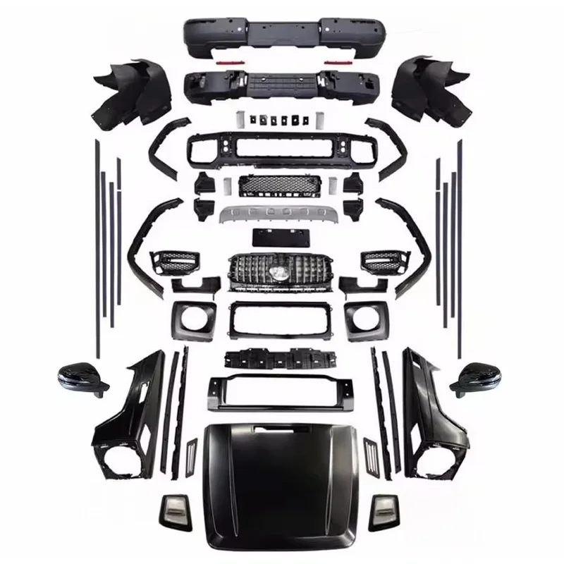 High Quality Black Polypropylene Polished Full Set Offroad Body Kit Bumper Fit for JB74 2019+ Upgrade to G63 Factory Wholesale