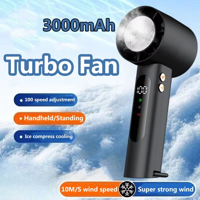 

Ручной вентилятор с компасом для улицы, высокоскоростной портативный, с длительным сроком службы батареи, небольшой вентилятор, уличный цифровой дисплей, небольшой вентилятор 3000 мАч