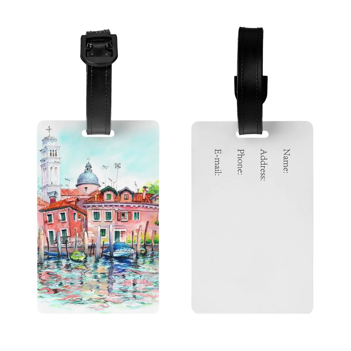 باسيليكا سانت بيتر أوف كاستيلو، البندقية، إيطاليا علامات الأمتعة لحقائب السفر علامات الأمتعة المضحكة غطاء الخصوصية معرف التسمية