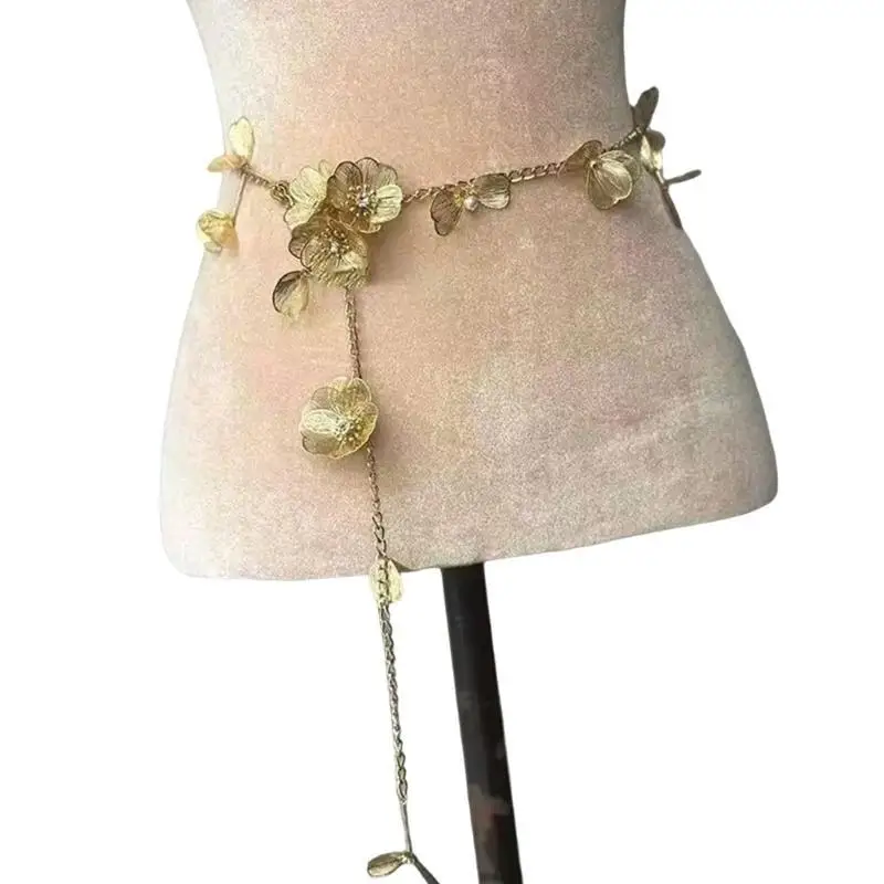 652F حساسة اللؤلؤ التقليد سلسلة الخصر سلسلة الجسم المألوف يمكن ارتداؤها الخصر الديكور الحلو الفتيات الخصر مجوهرات حلية #2