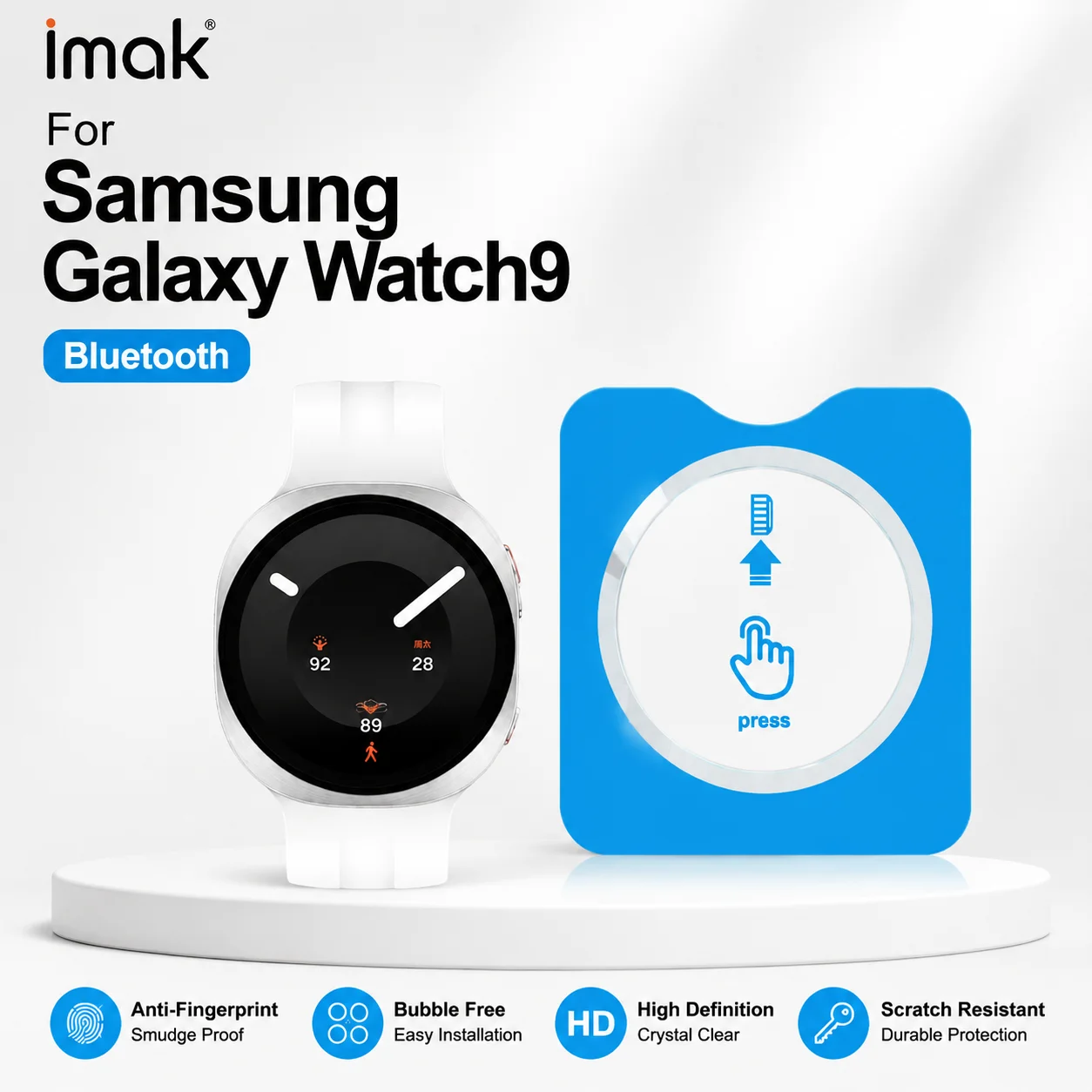 Tempered Glass For Samsung Galaxy Watch9 Bluetooth Watch 9 Self-positioning Protector Film FM0026
