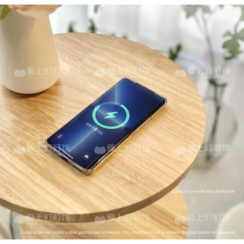 Wireless Charging Led Floor Lamps for Living Room Sofa Corner Decor Standing Lamp Bedroom Nightstand All-in-One Bedside Lights