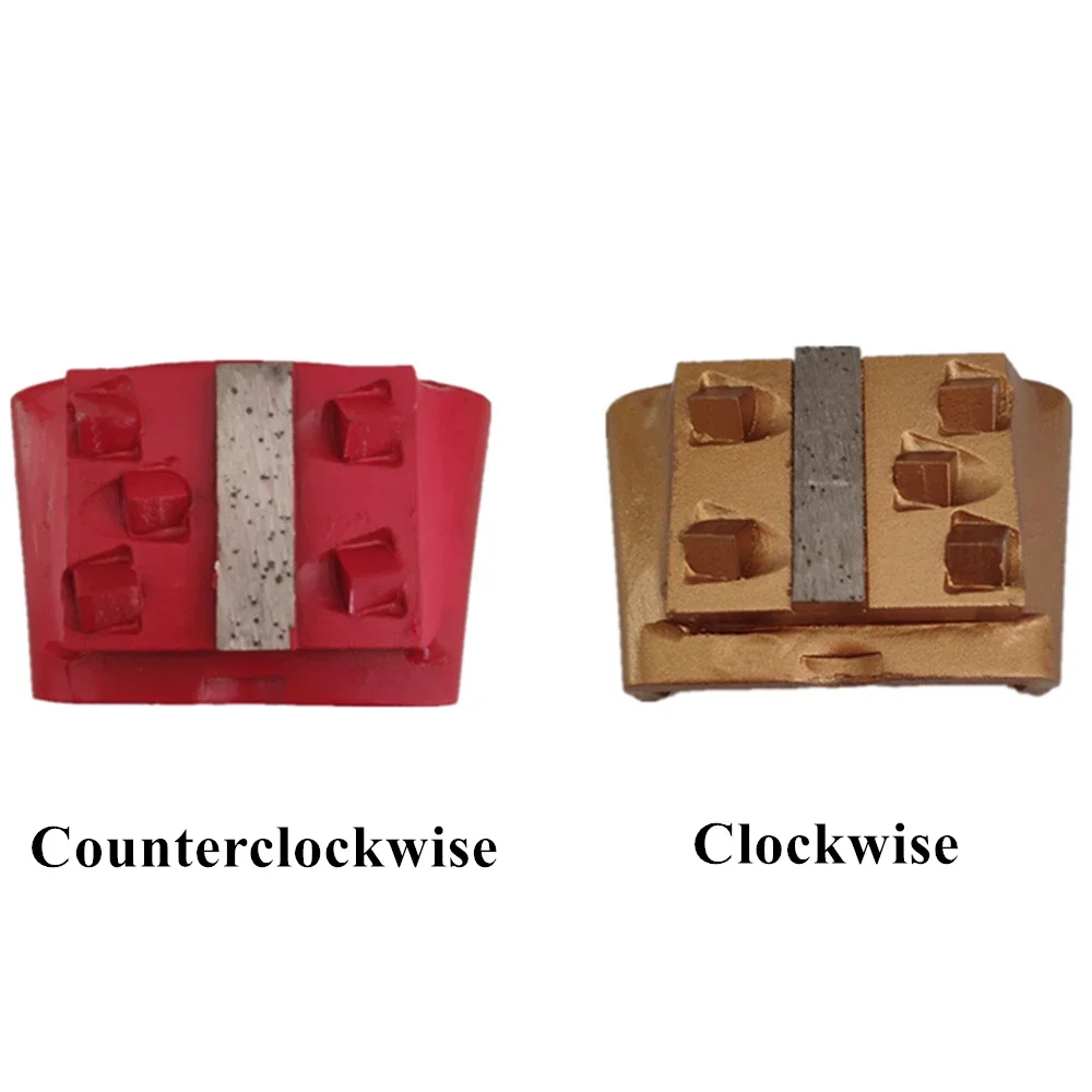 Pattini diamantati per smerigliatura PCD per pavimenti in cemento - Cambio rapido EZ con segmenti a cinque quarti per smerigliatrice per rimozione epossidica 9 pezzi