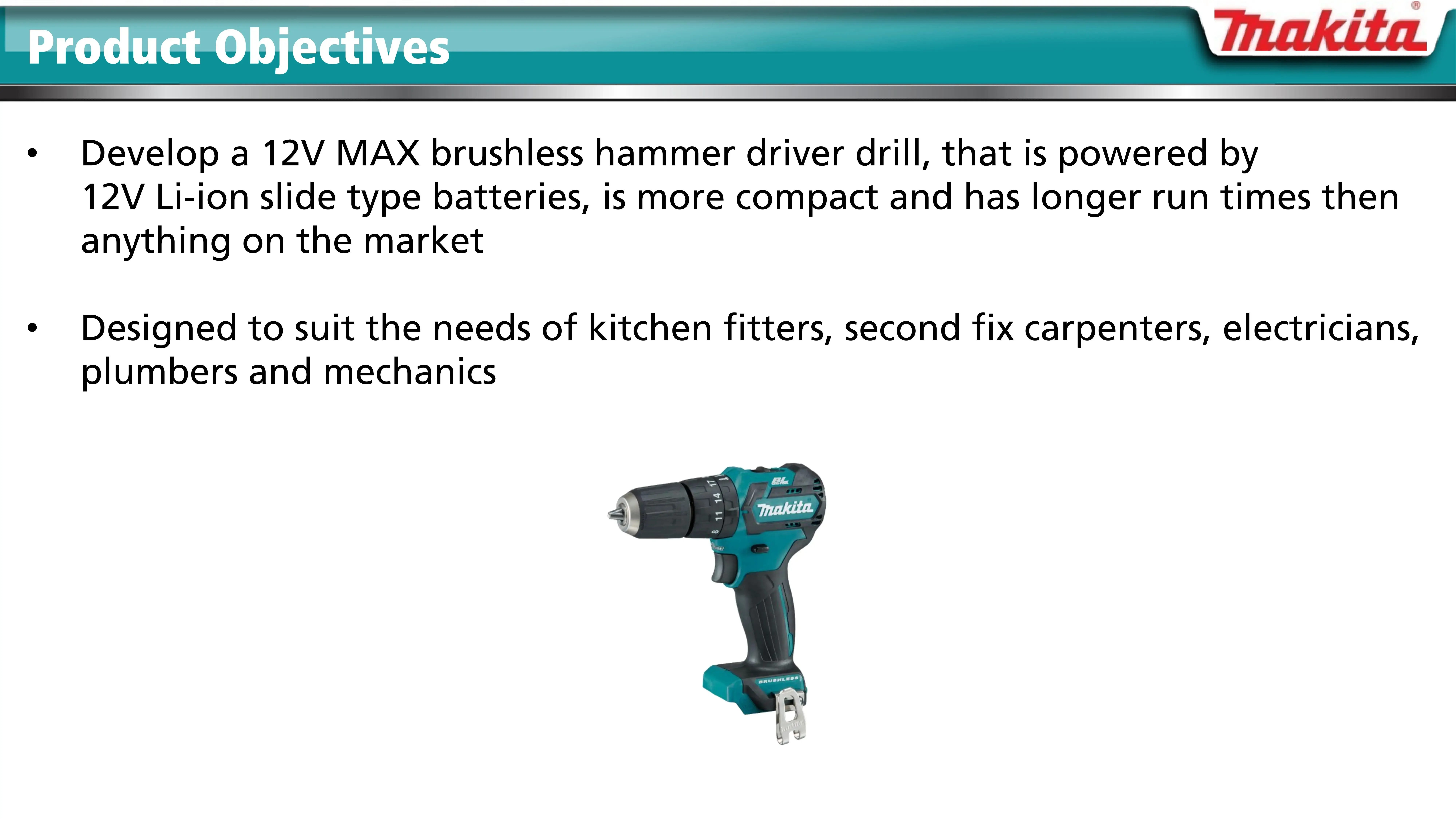 Makita HP332DZ Brushless Cordless Hammer Drill Driver CXT 12V Lithium Power Tools 1500RPM 22500IPM 24NM