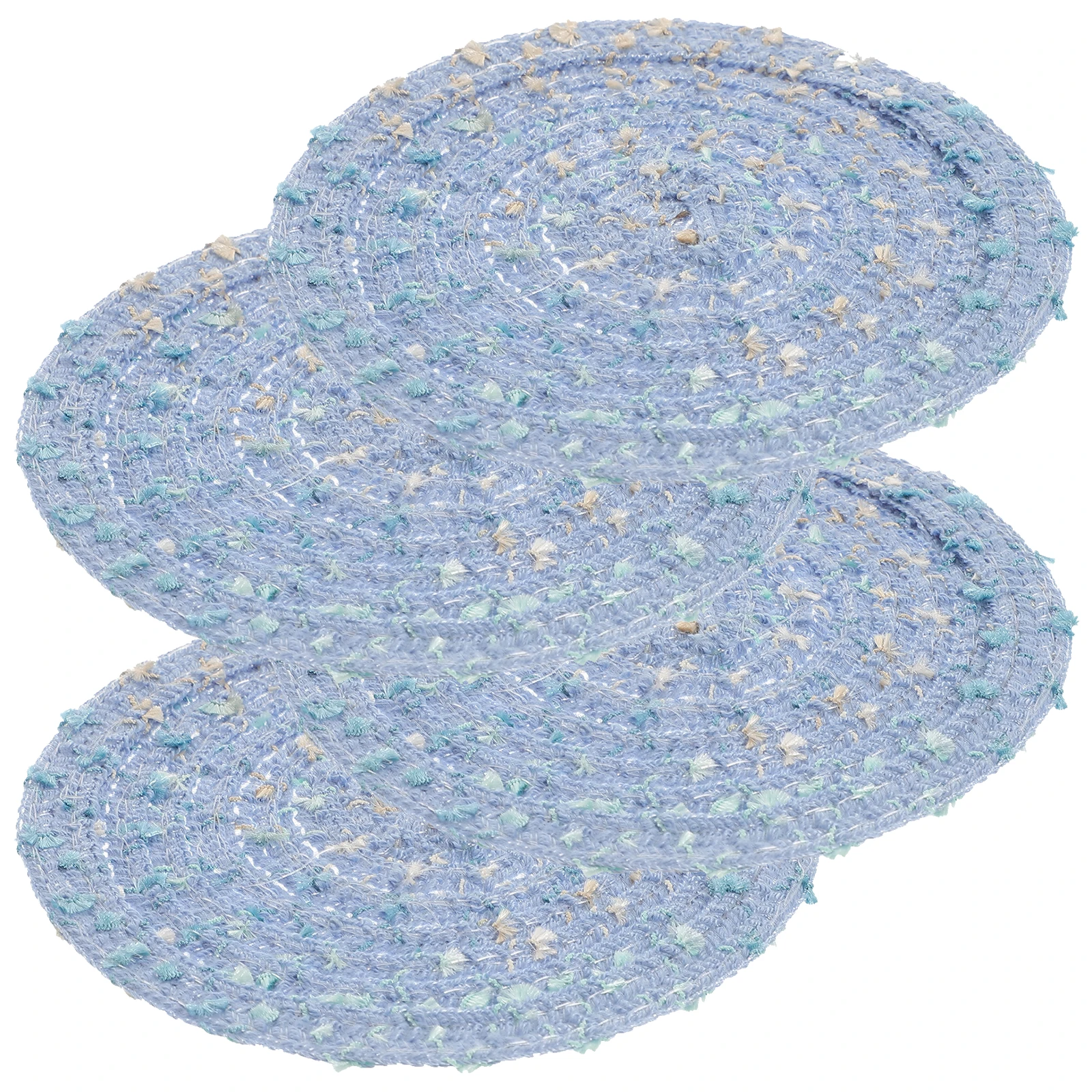 Sous-verres tissés en coton, 4 pièces, napperons ronds absorbants, tapis de Table, sous-verres pour boissons, tapis de tasse, décoration de la maison