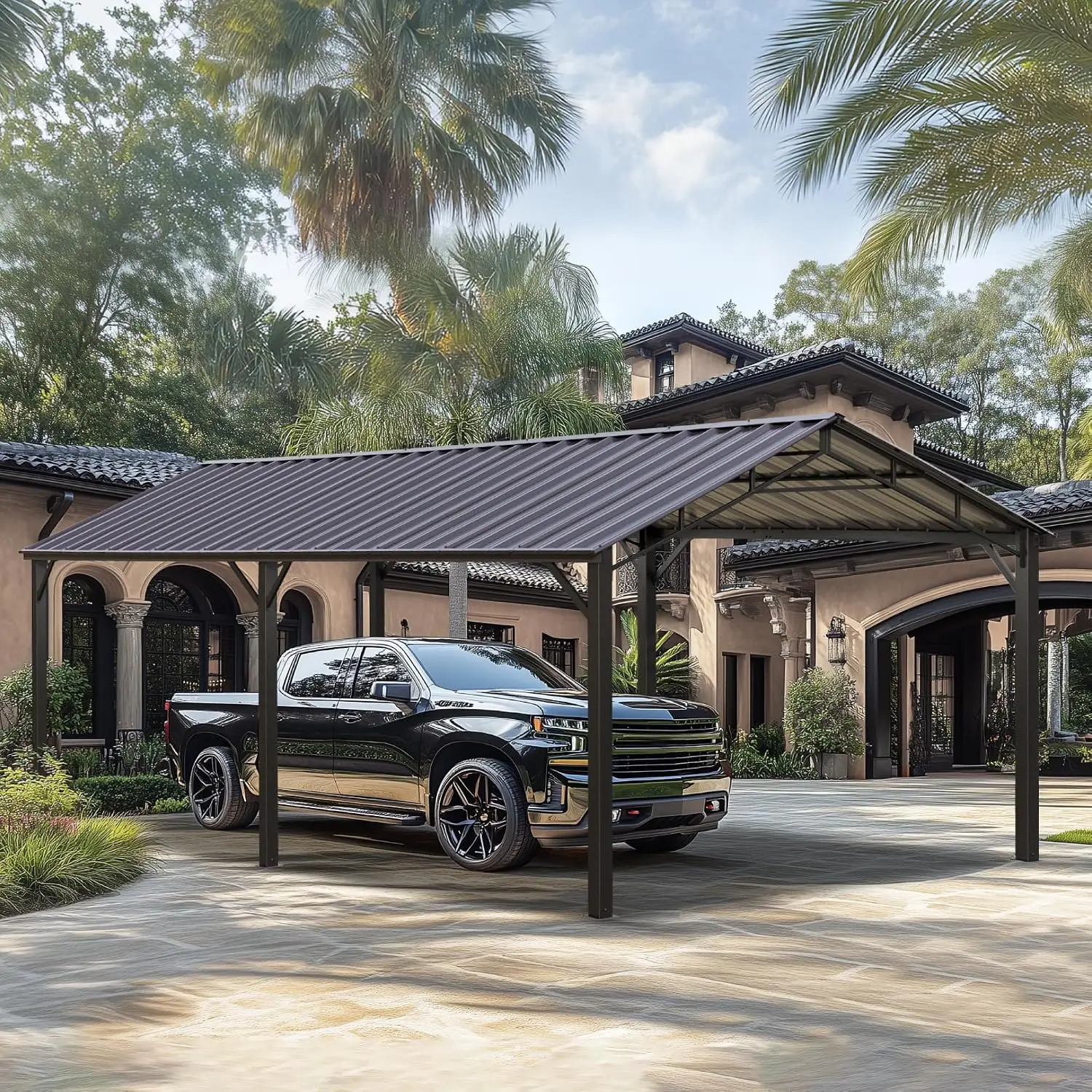 10x20 Carport, Metal Carports Canopy Heavy Duty Car Port Garage, Custom